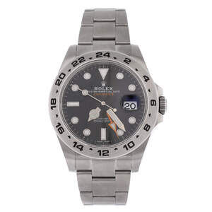 Rolex 42 Oyster Perpetual Explorer II Automatic Watch Stainless Steel